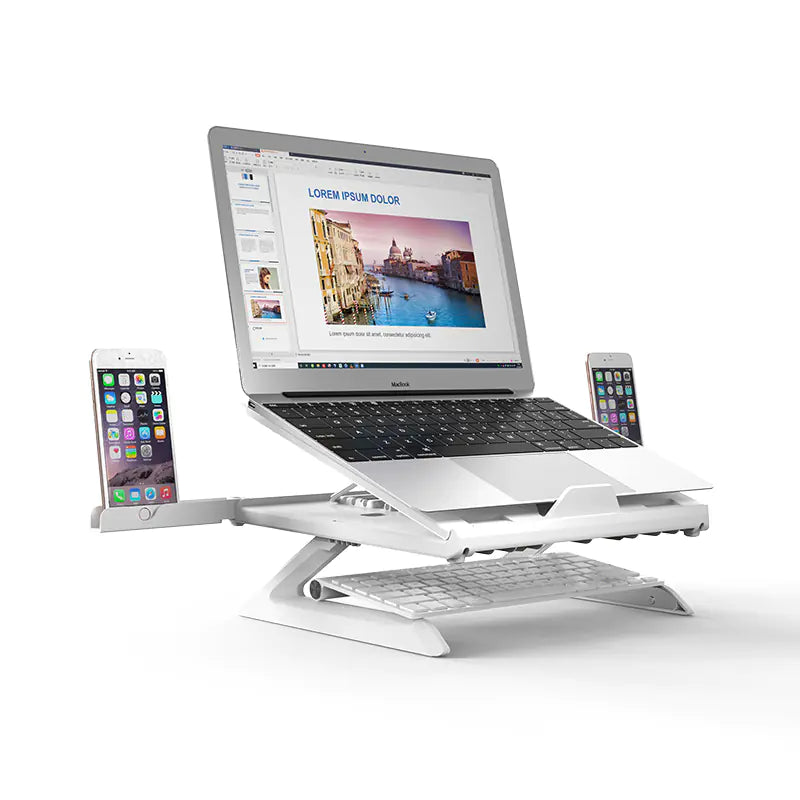 Multi-Functional Adjustable Laptop Stand with Aluminum Base